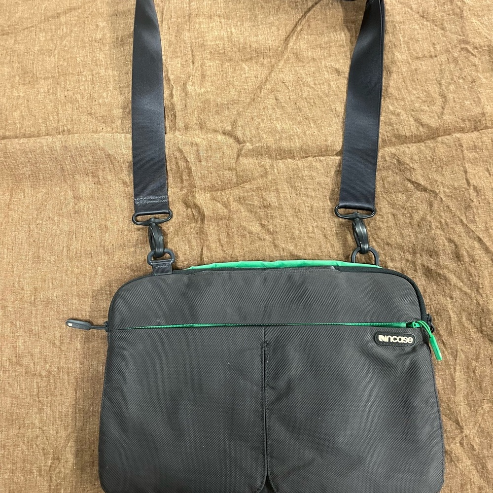 Incase Black and Green laptop bag
